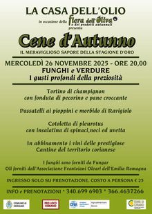 Cene d'autunno a Coriano