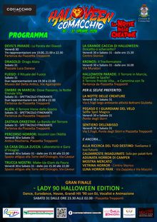 Locandina e programma Halloween a Comacchio