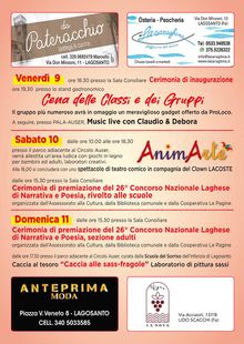 programma sagra fragola 9-11 maggio