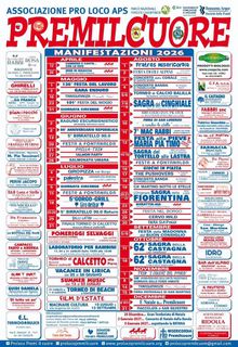 locandina degli eventi 2026 della Pro Lcoo di Premilcuore