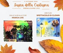 gli spettacoli di domenica 11 ottobre della sagra della castagna di Premilcuore