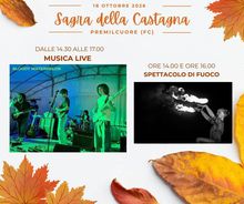gli spettacoli di domenica 18 ottobre della sagra della castagna di Premilcuore