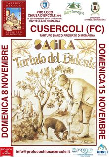 locandina dellla Sagra del Tartufo di Cusercoli 8 e 15 novemnre 2026