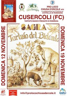Sagra Tartufo del Bidente a Cusercoli (FC) 12 e 19 novembre 2023
