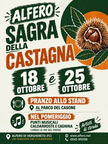 locandina della sagra della castagna di Alfero
