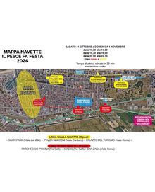 Mappa navette il pesce fa festa Cesenatico 2026
