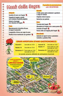 menù sagra fragola lagosanto