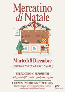 Locandina mercatino di natale castelvetro