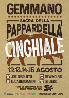 sagra pappardella cinghiale Gemmano (RN)