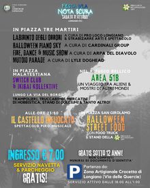 Programma della festa d'la nota scura a longiano