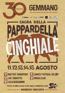 sagra pappardella cinghiale Gemmano (RN)