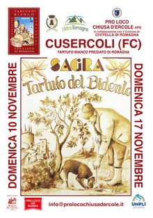 Sagra Tartufo del Bidente a Cusercoli (FC) 12 e 19 novembre 2023