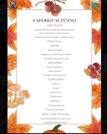 menù sapori autunno