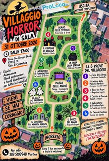 Programma e locandina villaggio horror Sala di Cesenatico