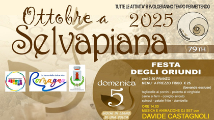 Ottobre a Selvapiana: Festa degli Oriundi