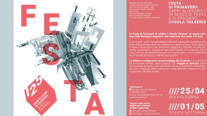 Festa di Primavera. Carri allegorici in gesso di festa e di pensiero