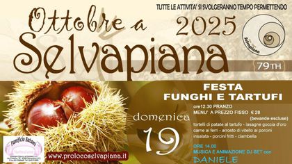 Ottobre a Selvapiana: Sagra dei Funghi e Tartufi