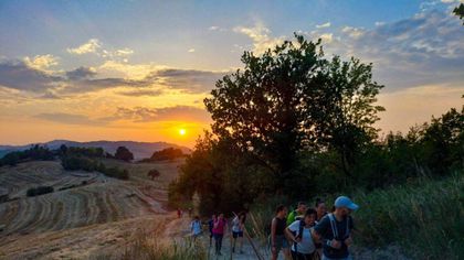 Trekking al tramonto sul sentiero del minatore Trekking al tramonto sul sentiero del minatore